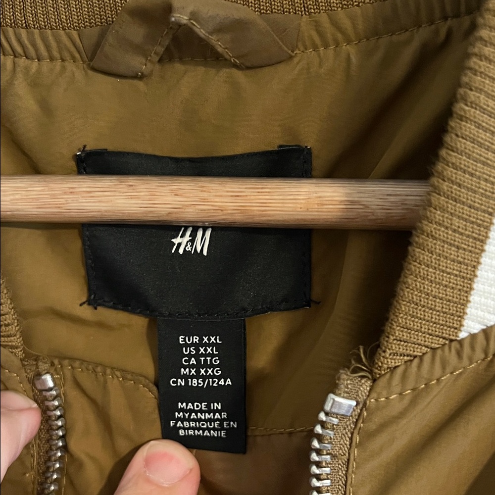 H&M Tan Bomber Jacket unisex